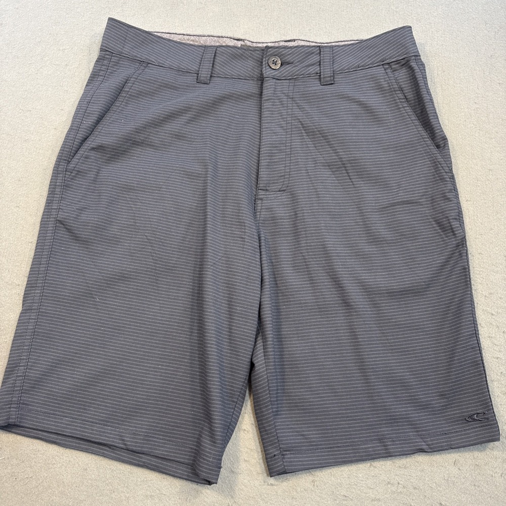 ONeill Mens 32 GRAY MICROSTRIPE Boardshorts GRY/BLK Walkshorts